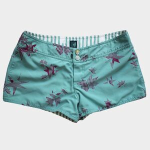 VOLCOM Star Print Shorts Green Size 3